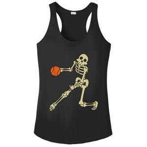 Funny Skeleton Basketball Skeleton Halloween Costume Ladies PosiCharge Competitor Racerback Tank