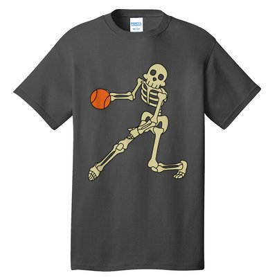 Funny Skeleton Basketball Skeleton Halloween Costume Tall T-Shirt