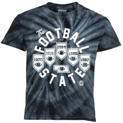 Football State Banners Kids Tie-Dye T-Shirt