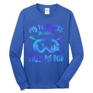 Father Ski Buddies Call Me Dad Skiing Goggles Snowboarding Great Gift Tall Long Sleeve T-Shirt