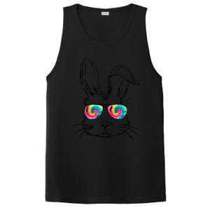 Funny Sunglass Bunny Face Tie Dye Happy Easter Day Great Gift PosiCharge Competitor Tank