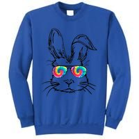 Funny Sunglass Bunny Face Tie Dye Happy Easter Day Great Gift Sweatshirt