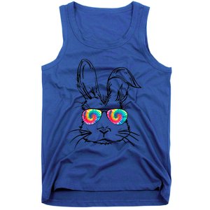 Funny Sunglass Bunny Face Tie Dye Happy Easter Day Great Gift Tank Top