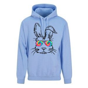 Funny Sunglass Bunny Face Tie Dye Happy Easter Day Great Gift Unisex Surf Hoodie