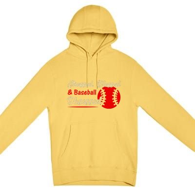 Funny Stressed Blessed And Baseball Obsessed Premium Pullover Hoodie