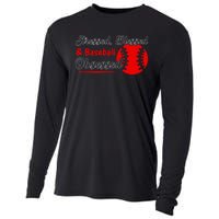 Funny Stressed Blessed And Baseball Obsessed Cooling Performance Long Sleeve Crew