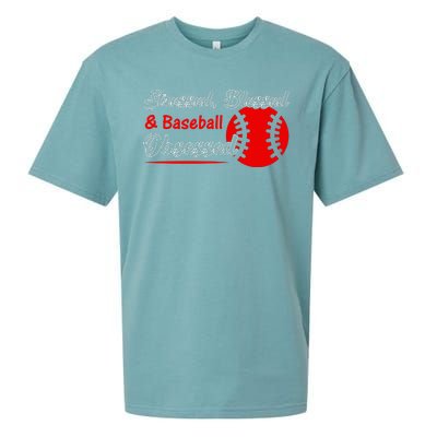 Funny Stressed Blessed And Baseball Obsessed Sueded Cloud Jersey T-Shirt