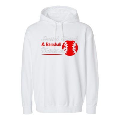 Funny Stressed Blessed And Baseball Obsessed Garment-Dyed Fleece Hoodie