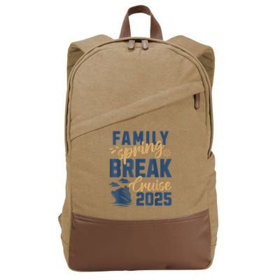 Family Spring Break Cruise 2025 Family Vacation Matching Cotton Canvas Backpack