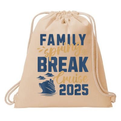 Family Spring Break Cruise 2025 Family Vacation Matching Drawstring Bag