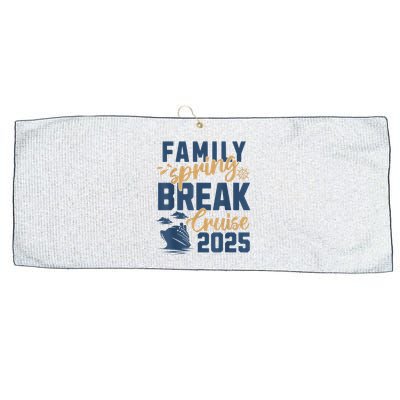 Family Spring Break Cruise 2025 Family Vacation Matching Large Microfiber Waffle Golf Towel