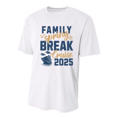 Family Spring Break Cruise 2025 Family Vacation Matching Youth Performance Sprint T-Shirt
