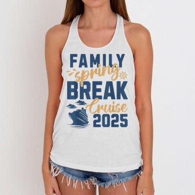 Family Spring Break Cruise 2025 Family Vacation Matching Women's Knotted Racerback Tank