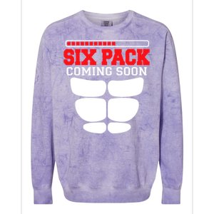 Funny Sports Body Fitness Gift Six Pack Coming Soon Gift Colorblast Crewneck Sweatshirt