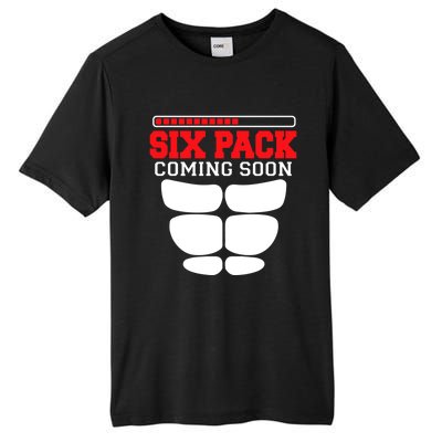 Funny Sports Body Fitness Gift Six Pack Coming Soon Gift Tall Fusion ChromaSoft Performance T-Shirt