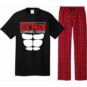 Funny Sports Body Fitness Gift Six Pack Coming Soon Gift Pajama Set