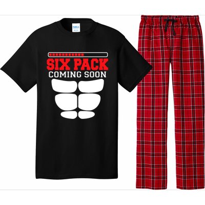 Funny Sports Body Fitness Gift Six Pack Coming Soon Gift Pajama Set