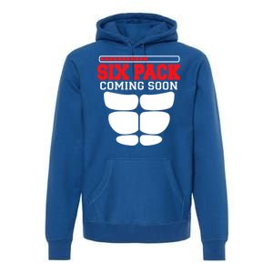 Funny Sports Body Fitness Gift Six Pack Coming Soon Gift Premium Hoodie