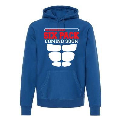 Funny Sports Body Fitness Gift Six Pack Coming Soon Gift Premium Hoodie