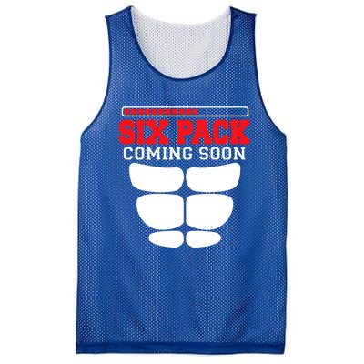 Funny Sports Body Fitness Gift Six Pack Coming Soon Gift Mesh Reversible Basketball Jersey Tank