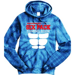 Funny Sports Body Fitness Gift Six Pack Coming Soon Gift Tie Dye Hoodie