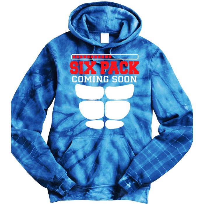 Funny Sports Body Fitness Gift Six Pack Coming Soon Gift Tie Dye Hoodie