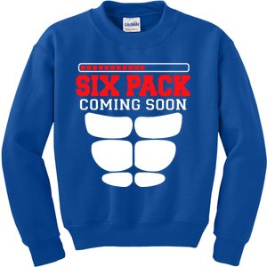 Funny Sports Body Fitness Gift Six Pack Coming Soon Gift Kids Sweatshirt