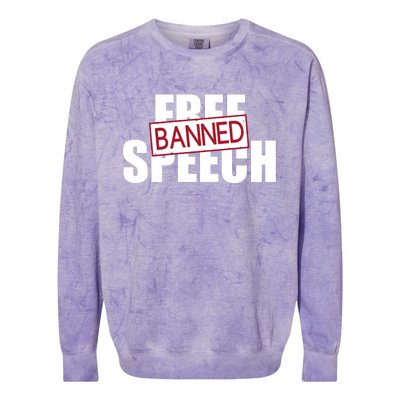 Free Speech Banned Colorblast Crewneck Sweatshirt