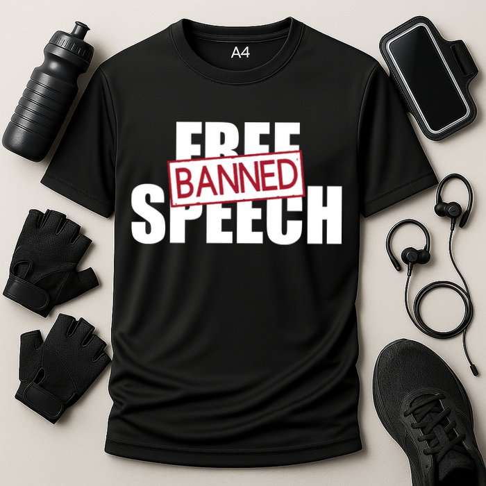 Free Speech Banned Cooling Performance Crew T-Shirt
