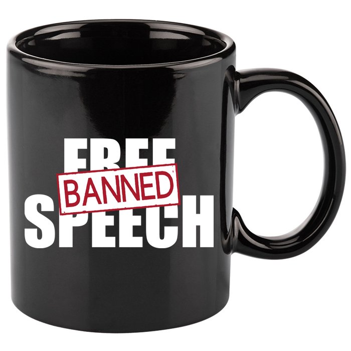 Free Speech Banned 11oz C Handle Ceramic Mug