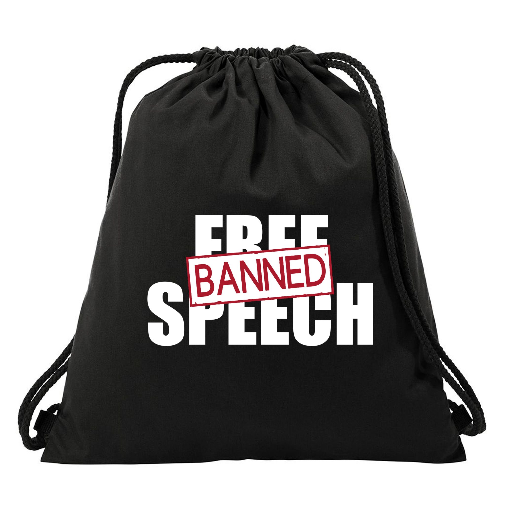 Free Speech Banned Drawstring Bag