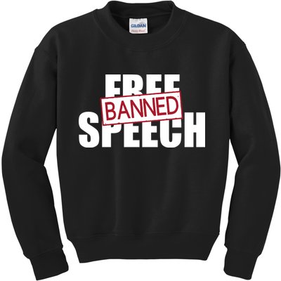 Free Speech Banned Kids Sweatshirt