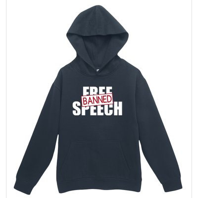 Free Speech Banned Urban Pullover Hoodie