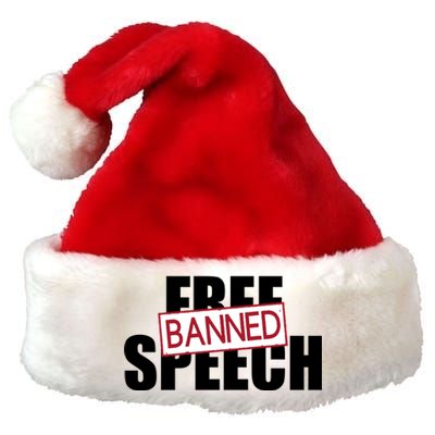 Free Speech Banned Premium Christmas Santa Hat