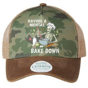 Funny Skeleton Baker Baking Lover Having A Tal Bake Down Great Gift Legacy Tie Dye Trucker Hat