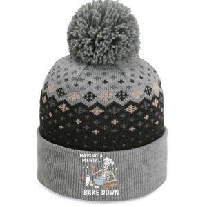 Funny Skeleton Baker Baking Lover Having A Tal Bake Down Great Gift The Baniff Cuffed Pom Beanie