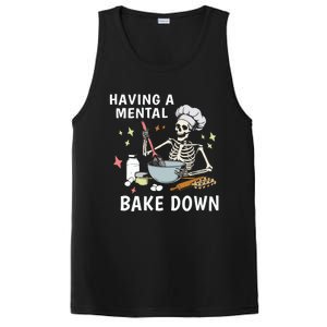 Funny Skeleton Baker Baking Lover Having A Tal Bake Down Great Gift PosiCharge Competitor Tank