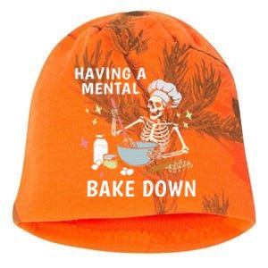 Funny Skeleton Baker Baking Lover Having A Tal Bake Down Great Gift Kati - Camo Knit Beanie