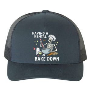 Funny Skeleton Baker Baking Lover Having A Tal Bake Down Great Gift Yupoong Adult 5-Panel Trucker Hat