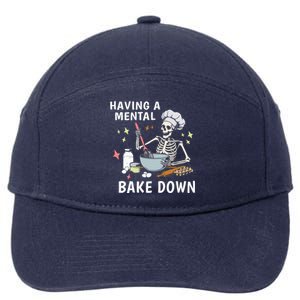 Funny Skeleton Baker Baking Lover Having A Tal Bake Down Great Gift 7-Panel Snapback Hat