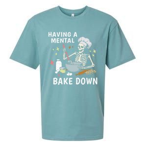 Funny Skeleton Baker Baking Lover Having A Tal Bake Down Great Gift Sueded Cloud Jersey T-Shirt