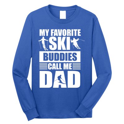 Favorite Ski Buddies Dad Winter Sport Skiing Fathers Day Gift Long Sleeve Shirt