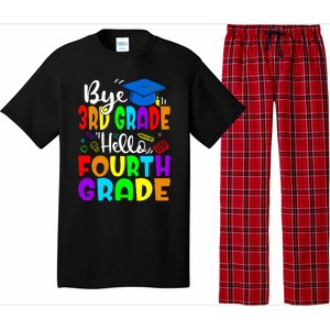 Funny Student Bye 3Rd Grade Hello Fourth Grade Gift Pajama Set