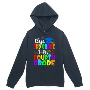 Funny Student Bye 3Rd Grade Hello Fourth Grade Gift Urban Pullover Hoodie