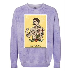 Funny Spanishmexican Bingo Gifts For Man El Toxico Colorblast Crewneck Sweatshirt