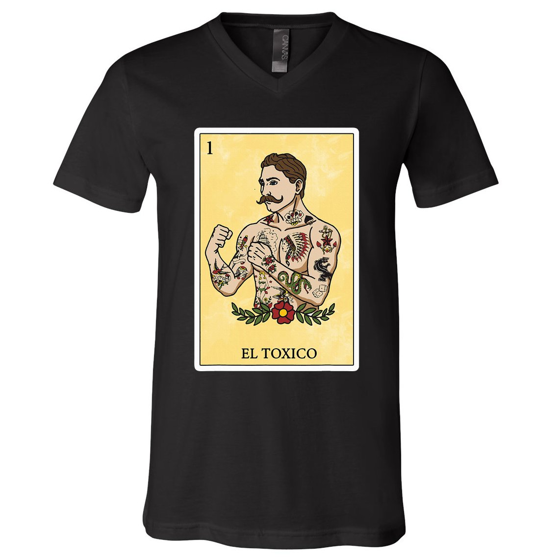 Funny Spanishmexican Bingo Gifts For Man El Toxico V-Neck T-Shirt