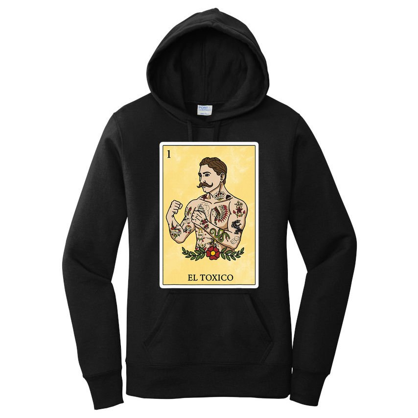 Funny Spanishmexican Bingo Gifts For Man El Toxico Women's Pullover Hoodie