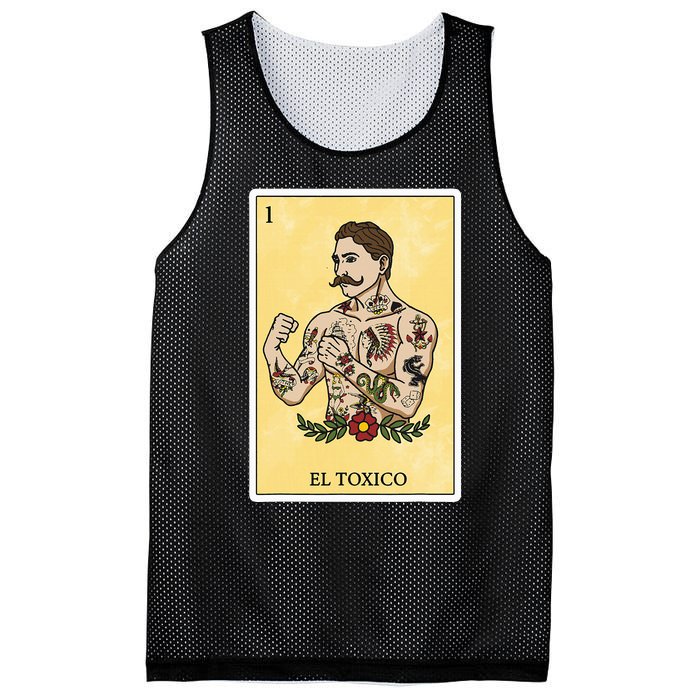 Funny Spanishmexican Bingo Gifts For Man El Toxico Mesh Reversible Basketball Jersey Tank