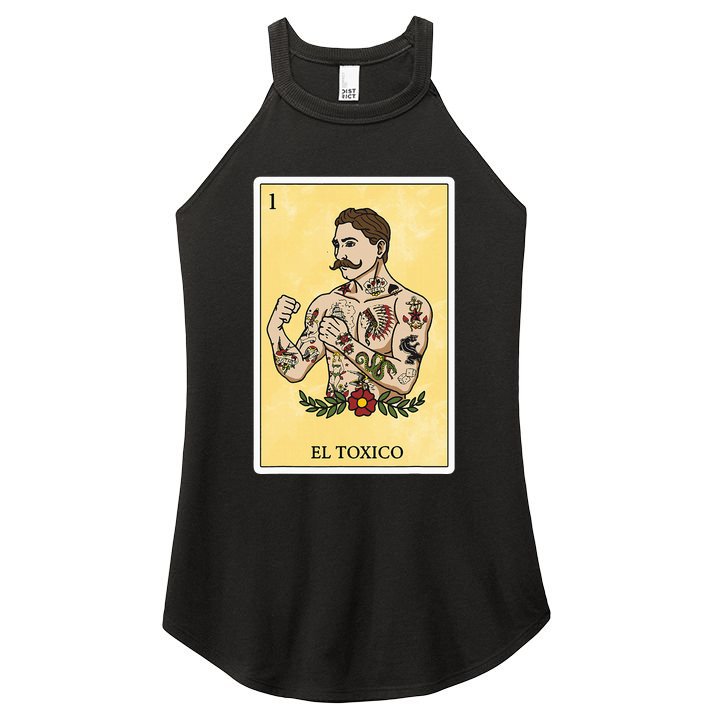 Funny Spanishmexican Bingo Gifts For Man El Toxico Women's Perfect Tri Rocker Tank