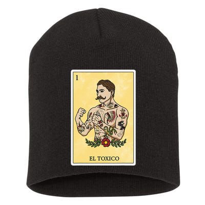 Funny Spanishmexican Bingo Gifts For Man El Toxico Short Acrylic Beanie